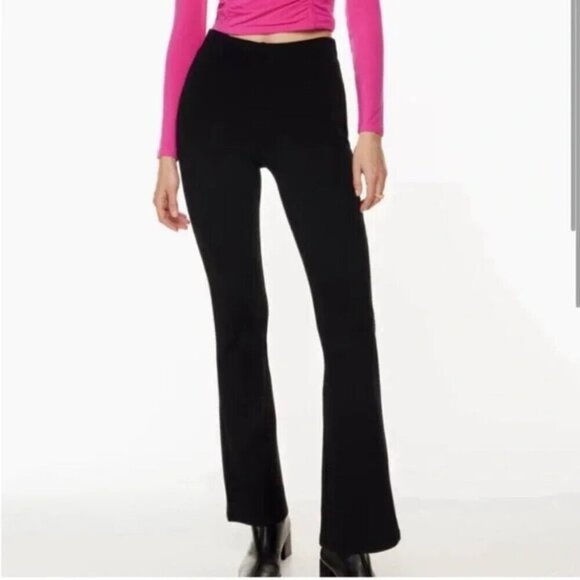 Aritzia Wilfred Candace Mid Rise Flare Pant Black Size Small - Picture 2 of 12